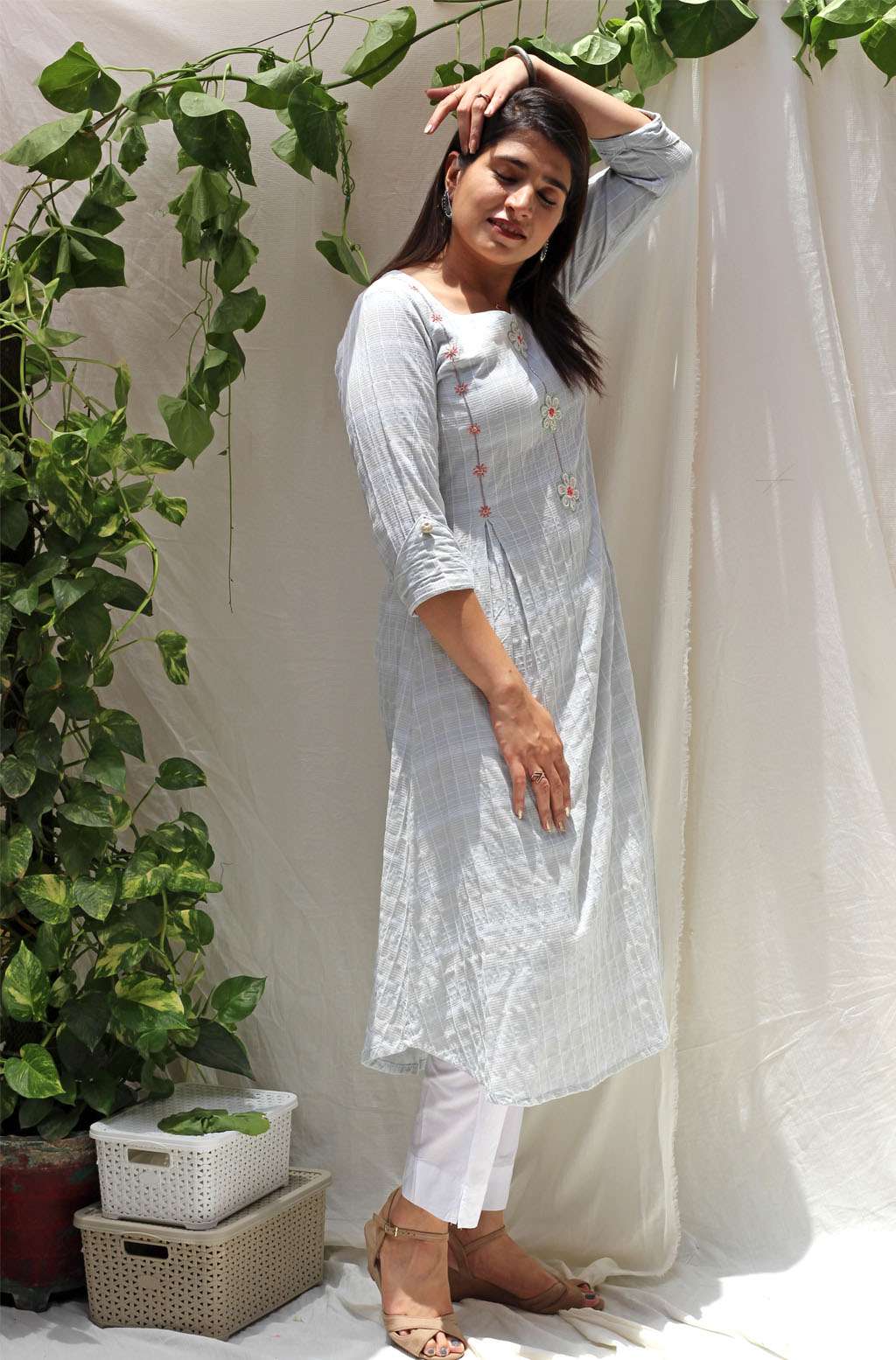 Heather A-Line Cotton Kurta