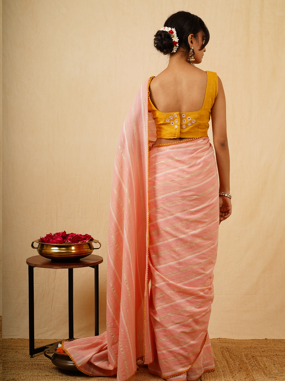 Pritha- Cotton Saree With Unstitched Blouse