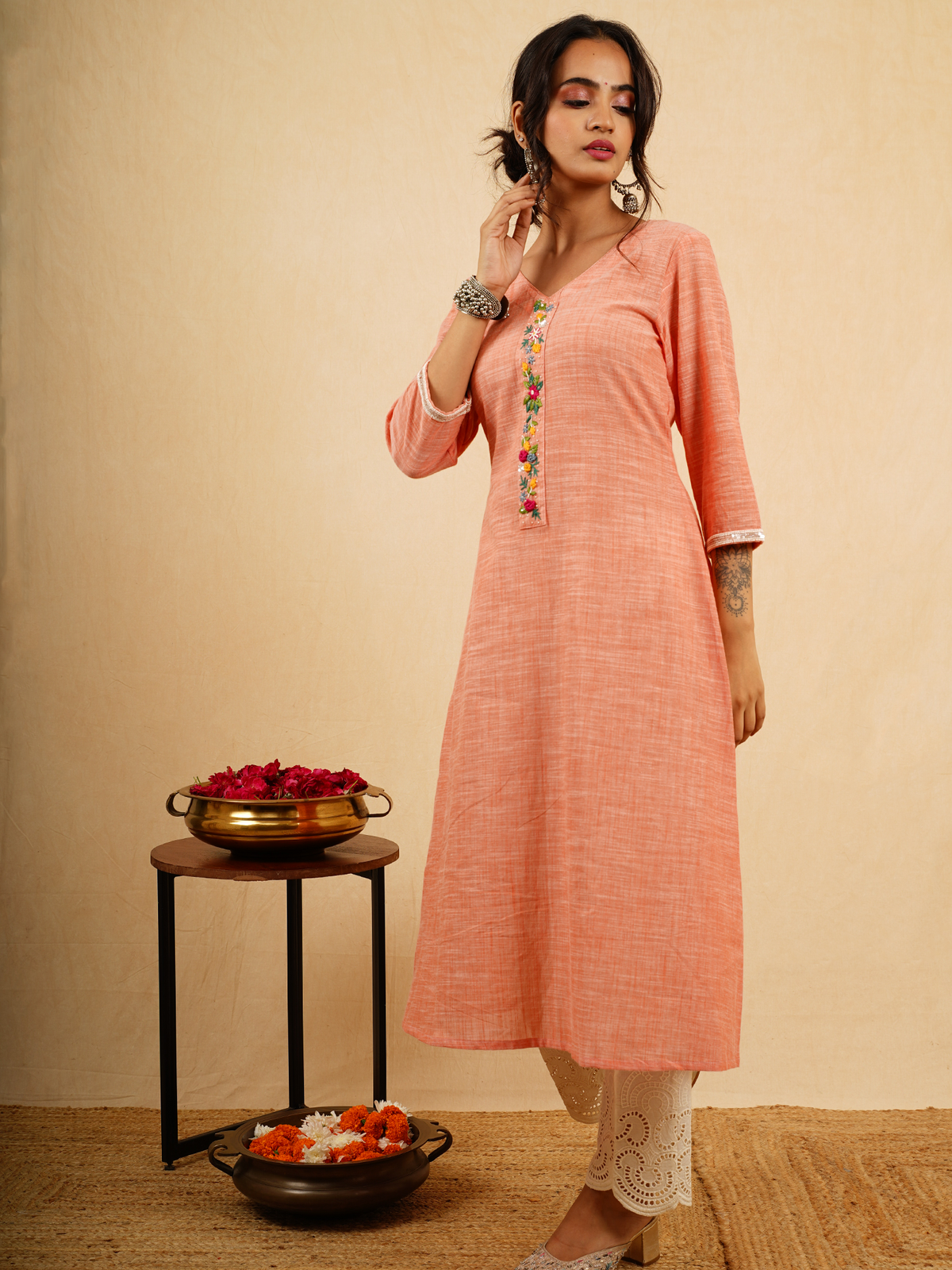 Gauri- Cotton Kurta Set