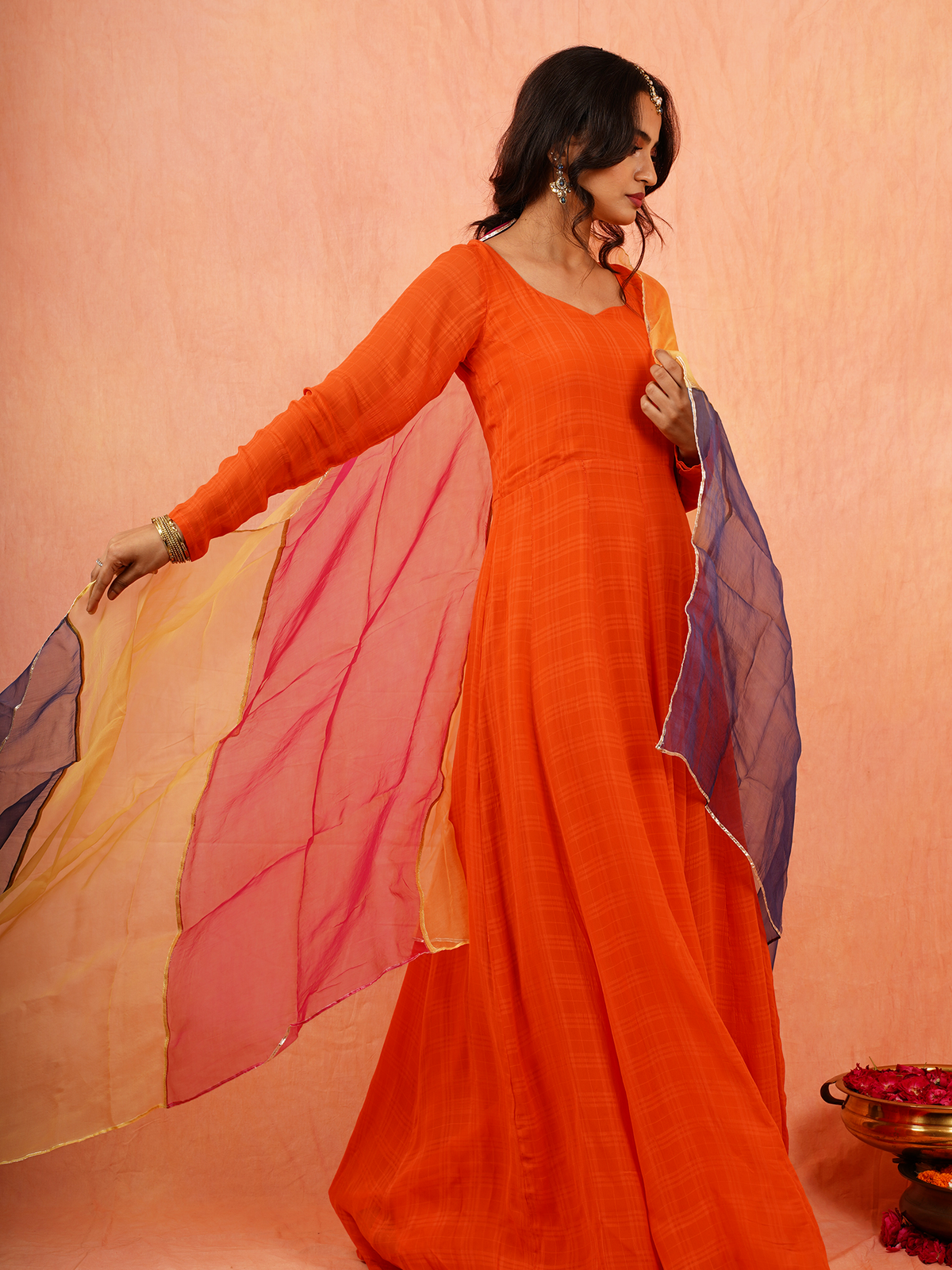 Upasna - Long Dress With Dupatta