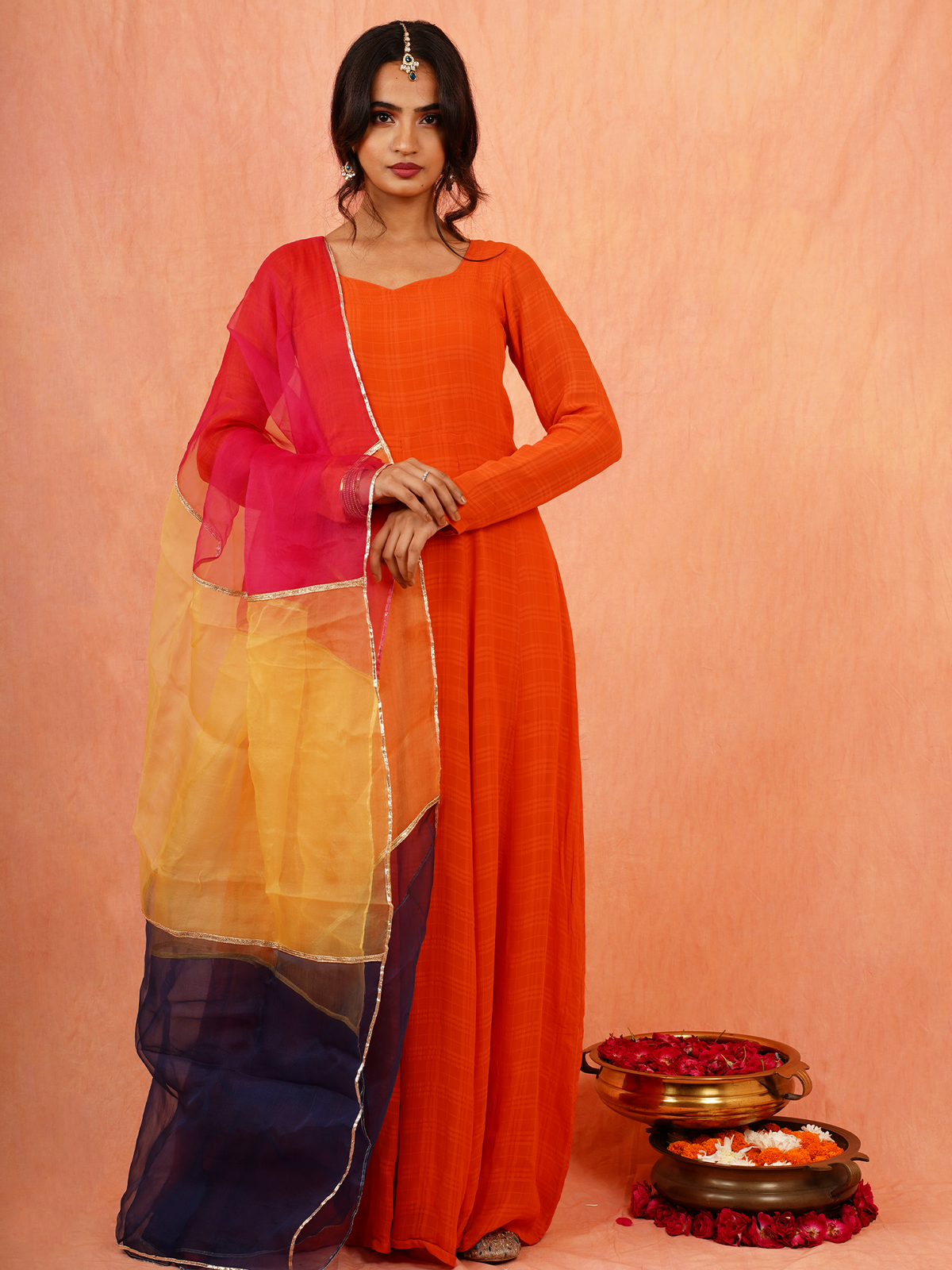 Upasna - Long Dress With Dupatta