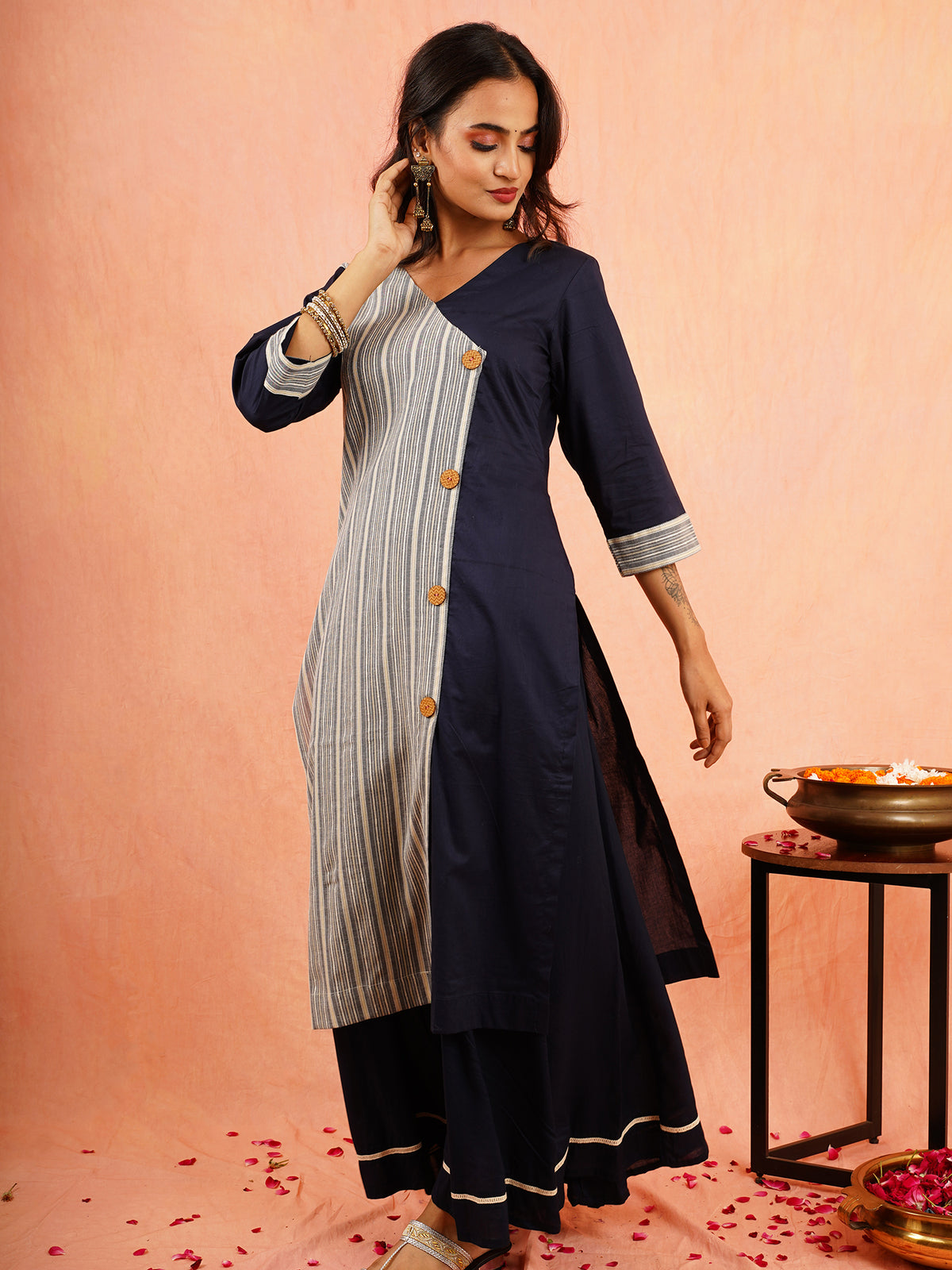 Neerja - Blue Angarakha Kurta