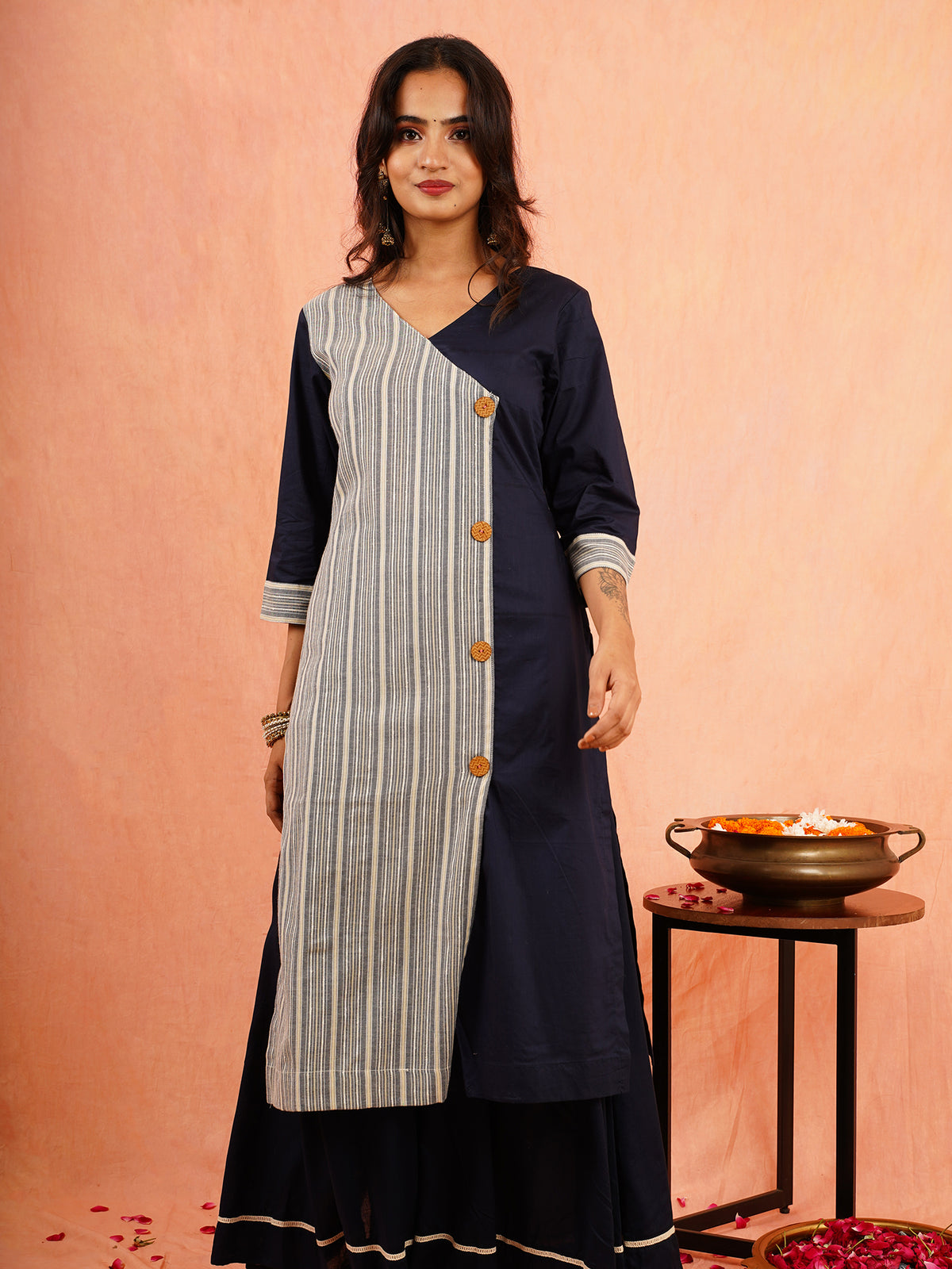 Neerja - Blue Angarakha Kurta