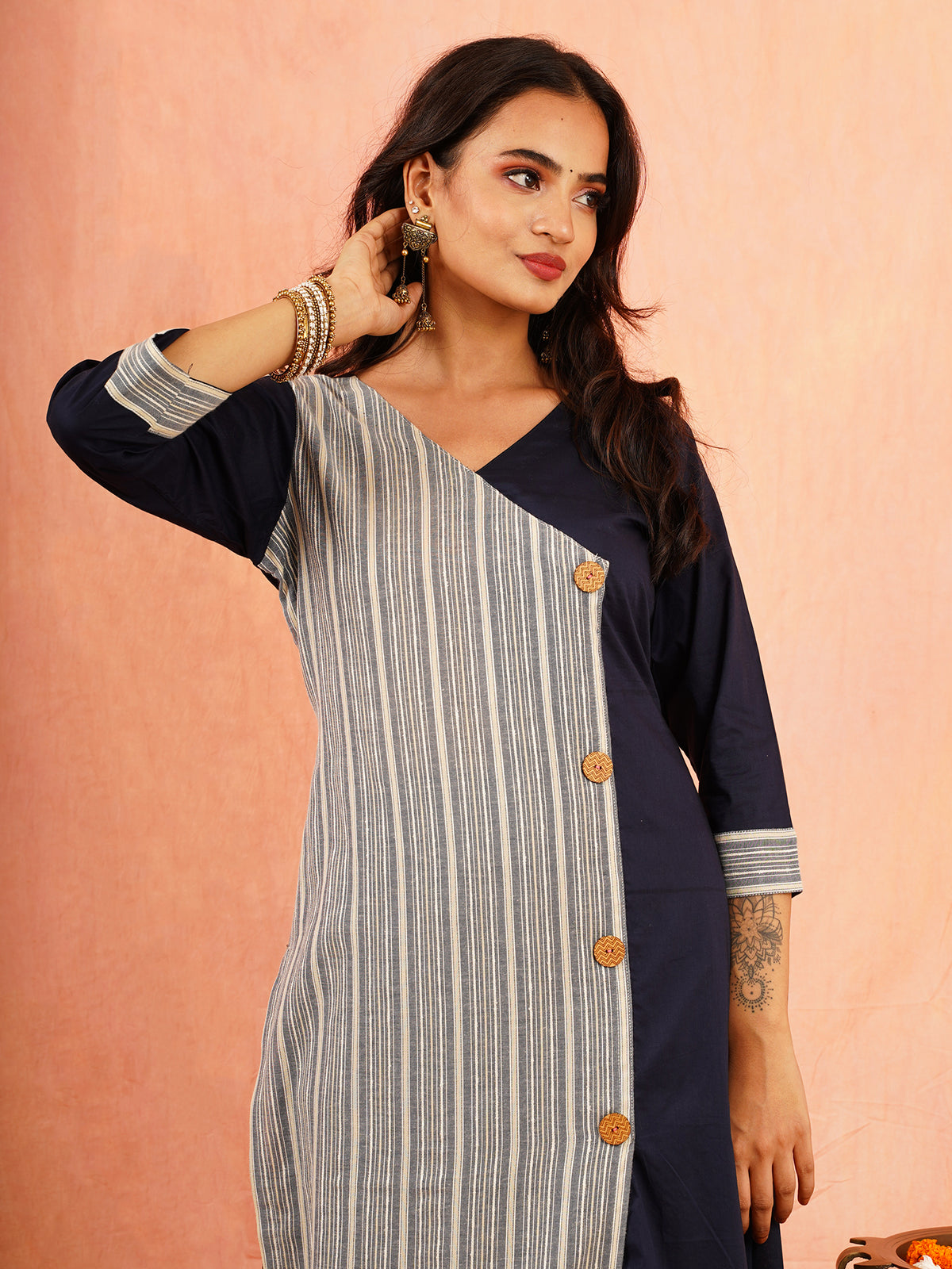 Neerja - Blue Angarakha Kurta