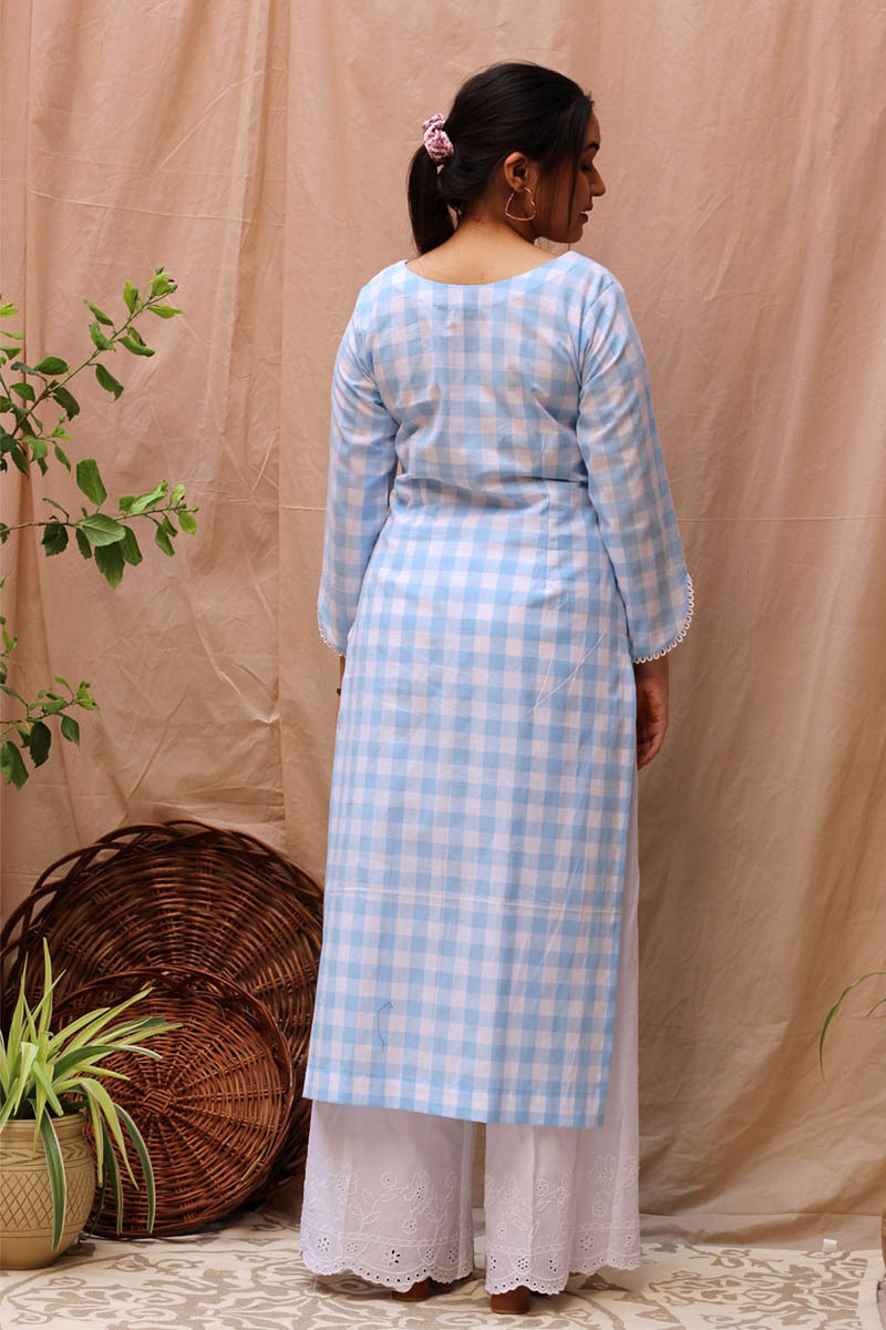 Hope Blue Kurta Pant Set With Flared Pant