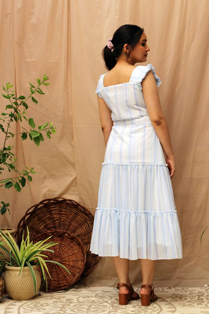 Periwinkle - Blue Ruffle Dress