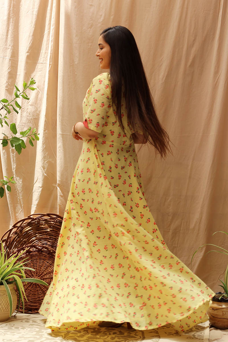 Canary floral printed long dress